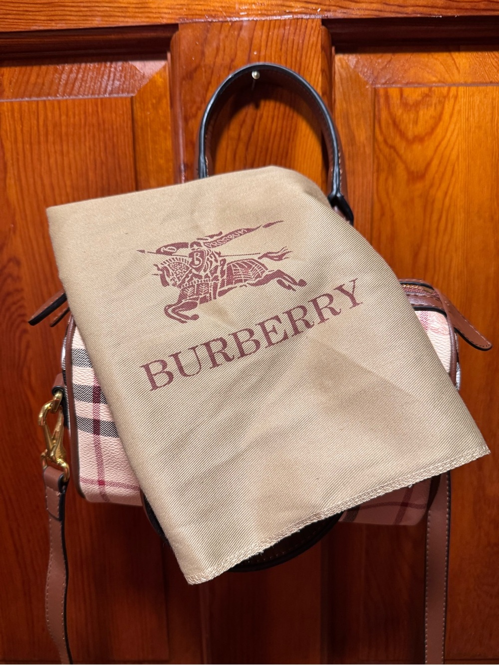 Burberry Haymarket Mini Bowling Tote and xbody bag excellent condition - Picture 7 of 13